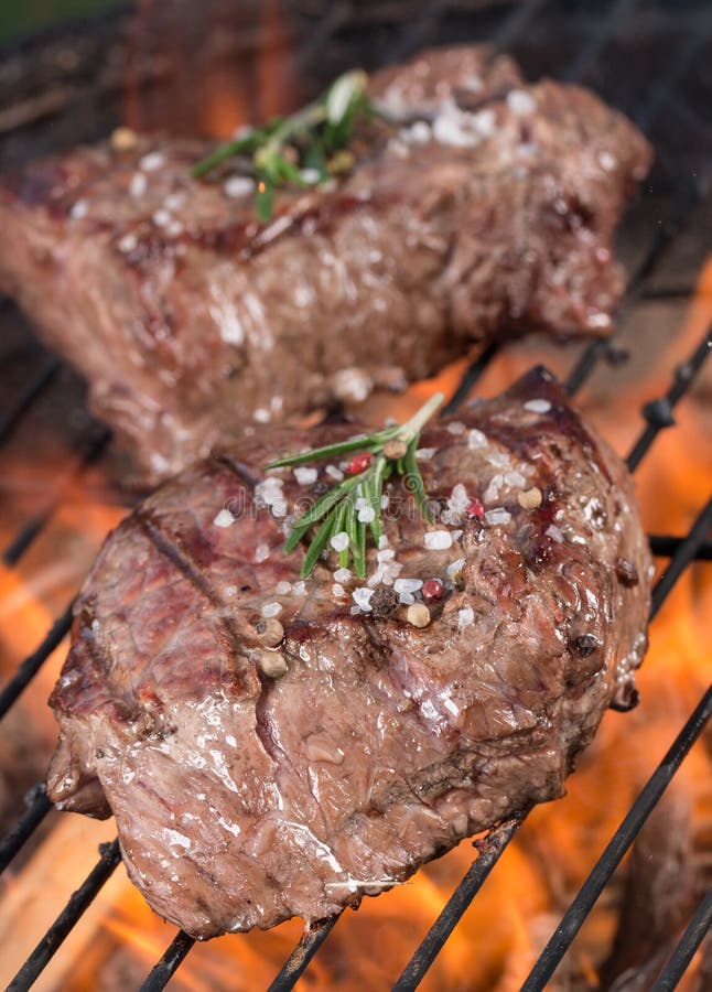 Grilled Beef Steak stock photo. Image of horizontal, diet 25199680