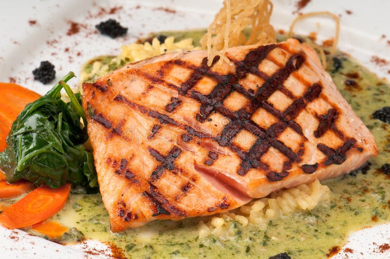 Delicious grilled salmon