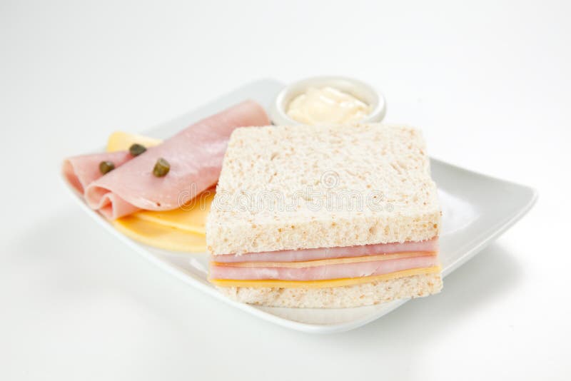 Delicious Ham and Cheese Sandwich Stock Photo Image of healthy, picnic 13027220