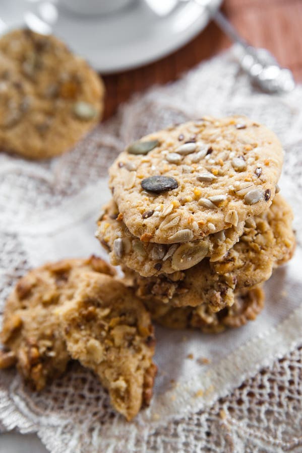 Delicious hand made cookies royalty free stock photo
