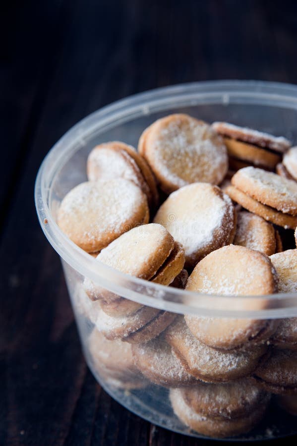 Delicious hand made cookies stock photography