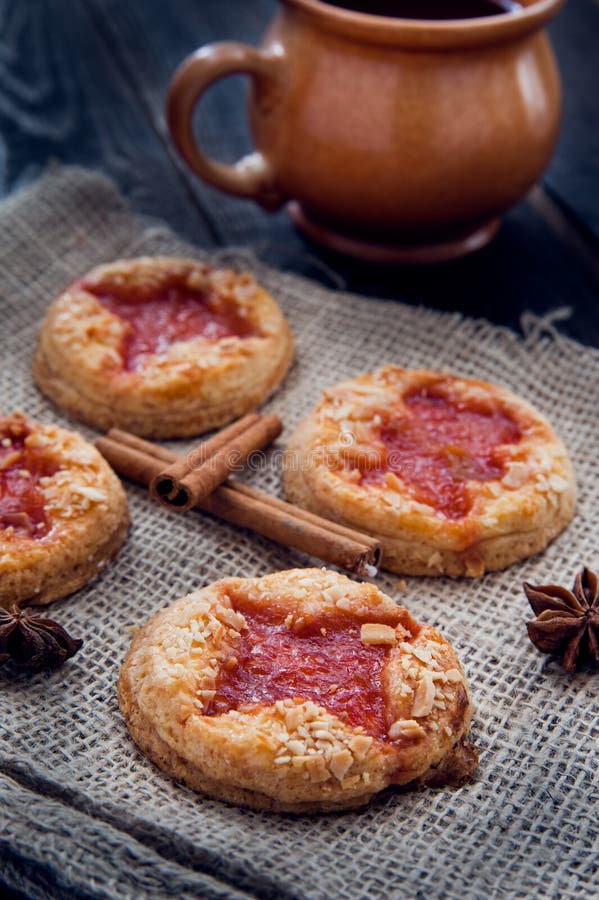 Delicious hand made cookies stock image