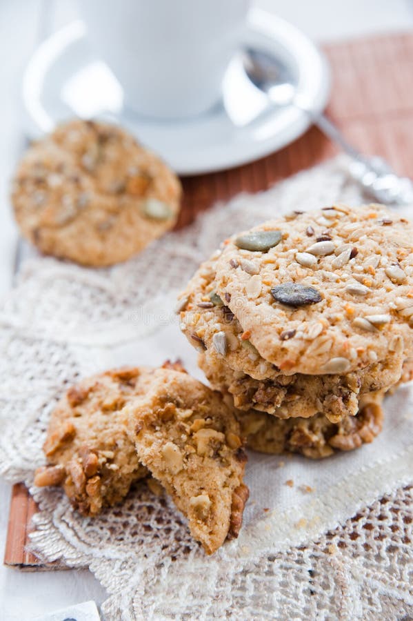 Delicious hand made cookies stock images