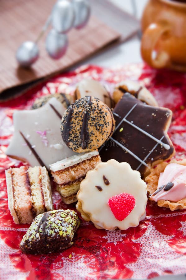 Delicious hand made cookies royalty free stock photography