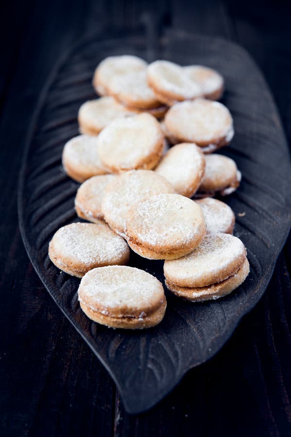 Delicious hand made cookies stock photos