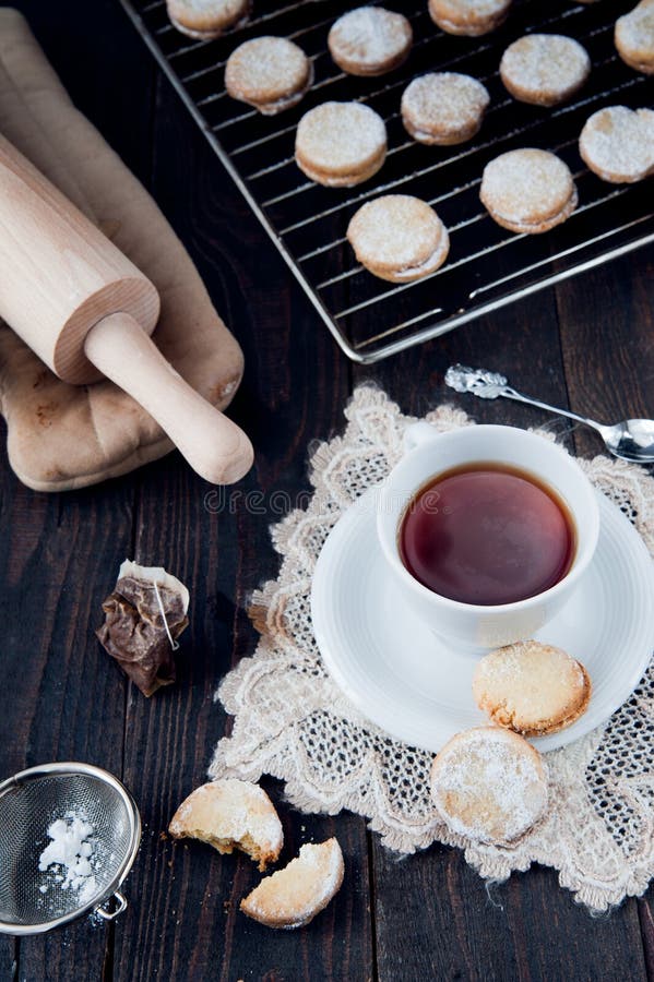 Delicious hand made cookies royalty free stock images