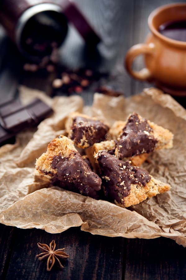 Delicious hand made cookies stock photos
