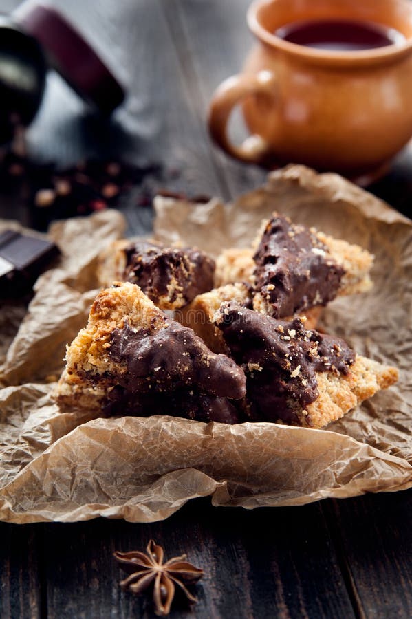 Delicious hand made cookies stock photos