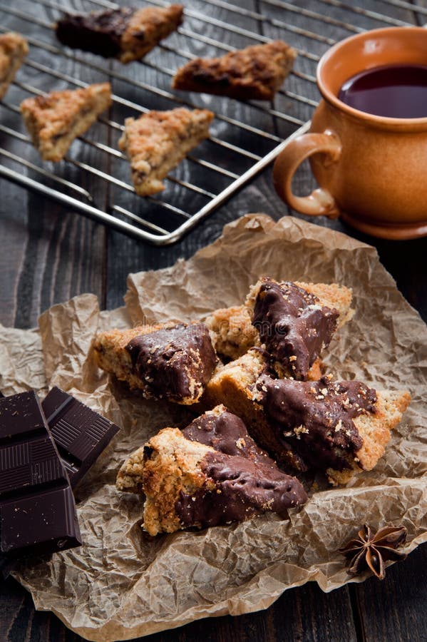 Delicious hand made cookies stock photo