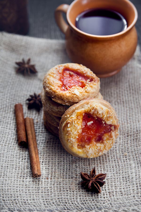 Delicious hand made cookies stock images