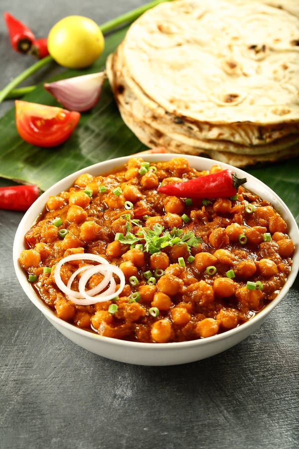 Indian Vegetarian Curry with Chickpeas and Spices. Stock Image - Image ...