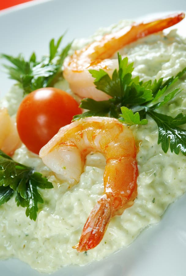 Delicious Italian Risotto with Shrimps Stock Photo Image of risotto, shellfish 26384788