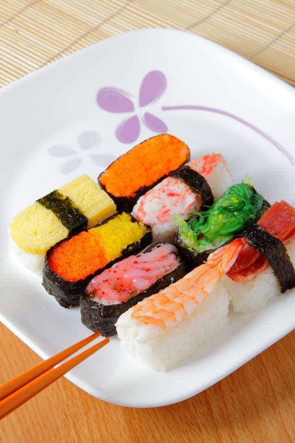 Delicious Japan Sushi with Soy Bean Sauce Stock Photo Image of