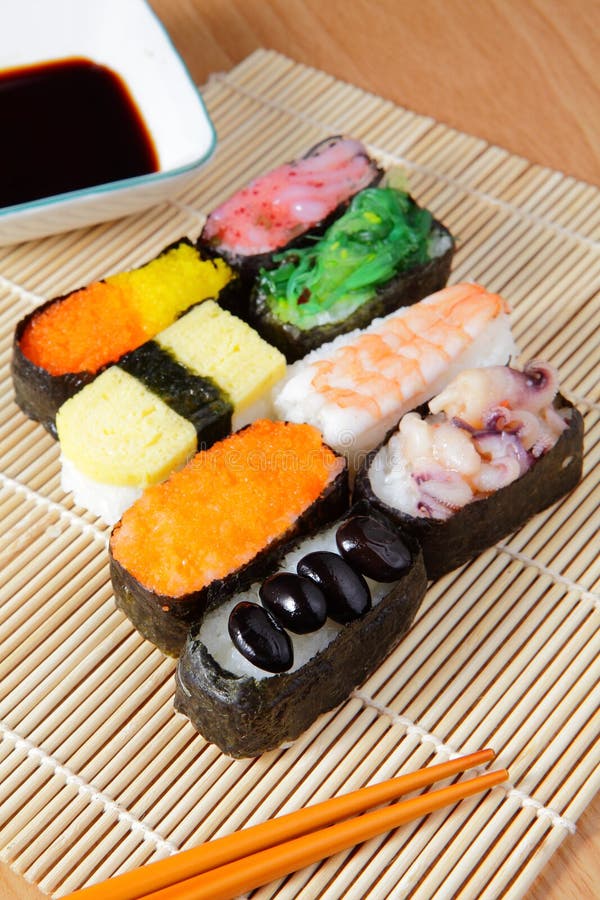 Delicious Japan Sushi With Soy Bean Sauce Stock Photo Image of