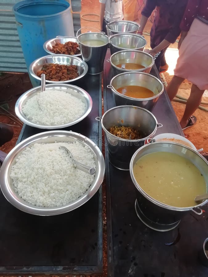 Delicious Kerala Dishes on Tables Closeup Stock Photo Image of