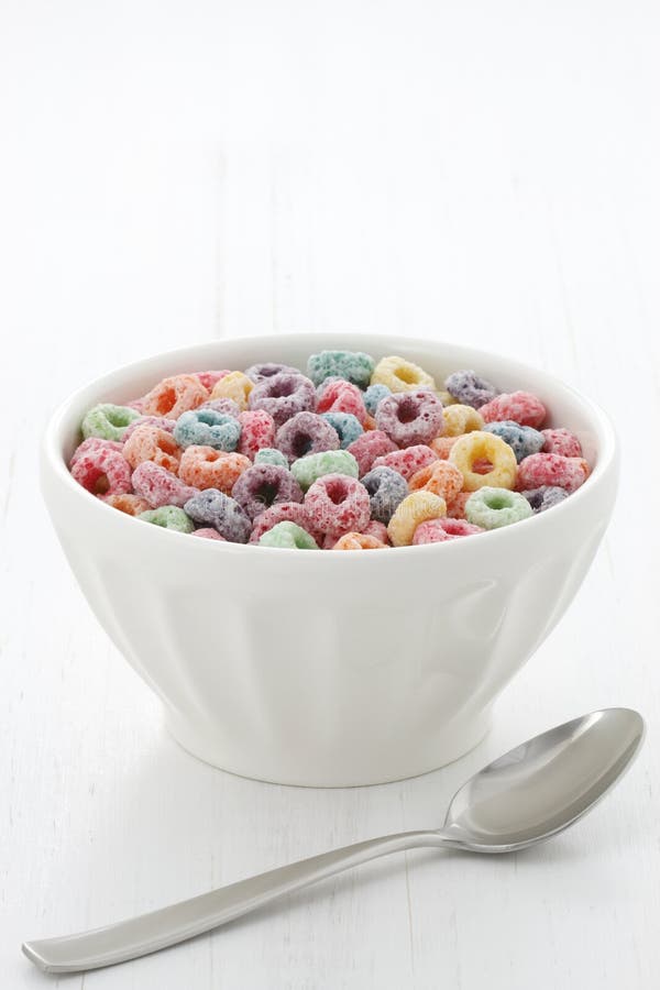 Delicious Kids Cereal Loops with a Fruit Flavor Stock Photo Image of cereal, aroma 29147794