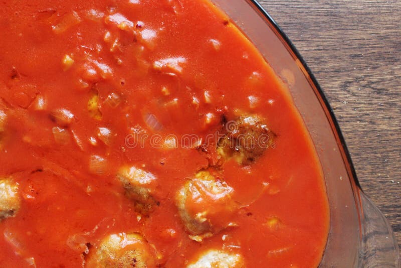 Delicious Meat Dish Tomato Fresh Gravy Stock Image Image of isolated