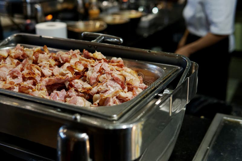 Delicious Meat Meal in the Kitchen of the Restaurant Breakfast Lunch