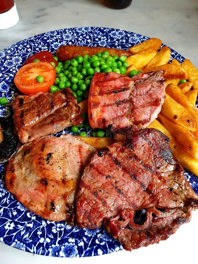 The Delicious Mixed Grill Dinner Stock Image Image of vegetables