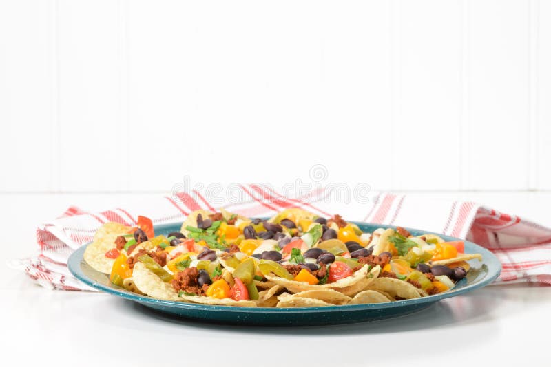 Delicious Nacho Platter stock image. Image of melted - 82964737