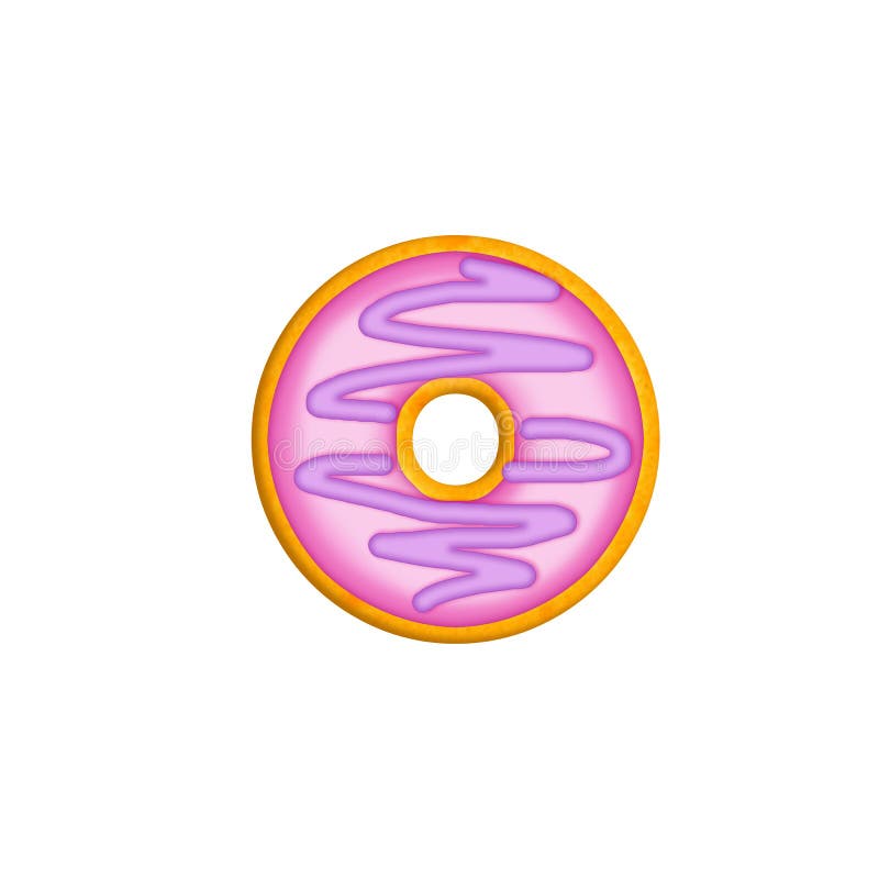 Delicious number 0. The number donut in colored glaze and sprinkling. royalty free illustration Delicious number 0. The number donut in colored glaze and sprinkling. royalty free illustration
