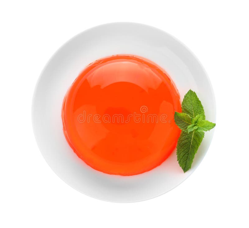 Delicious Orange Jelly with Mint, Top View Stock Image Image of meal