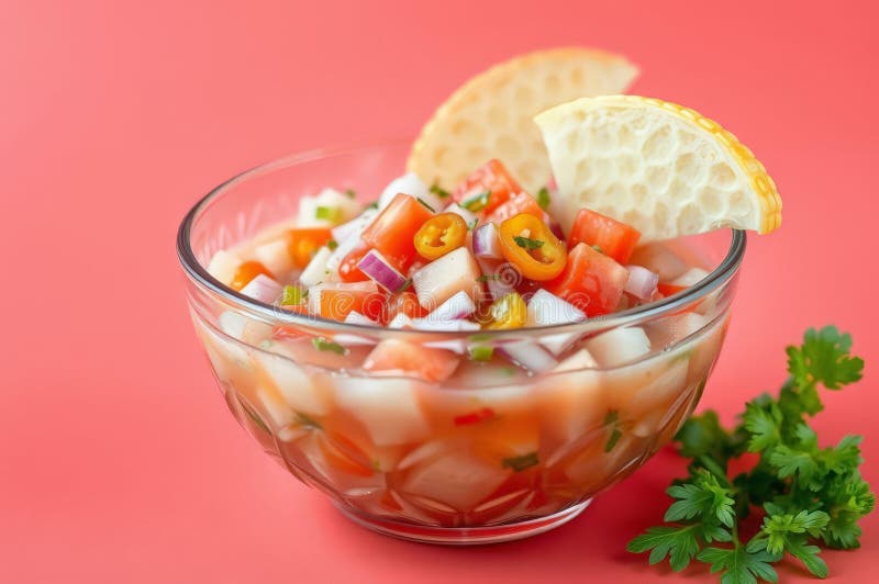 Delicious Peruvian Ceviche Delight vektor illustrationer