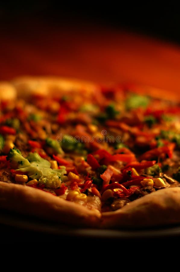 Delicious Pizza on Wooden Plate Stock Photo Image of cheese, pizza