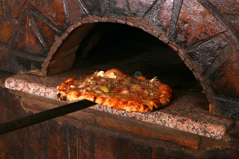 Delicious Pizza and Brick Oven Stock Image Image of gourmet, cuisine