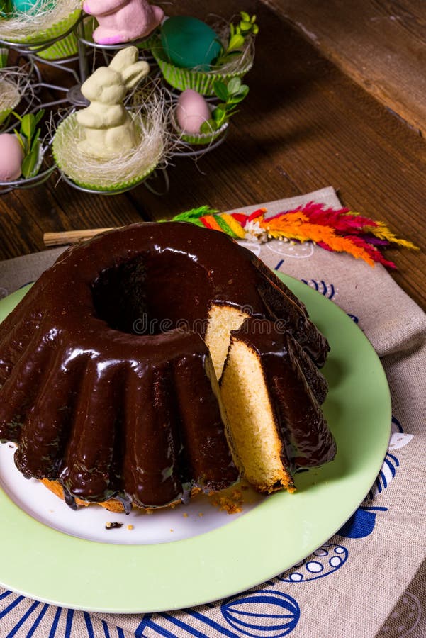 Delicious Polish Easter Chocolate Cake Stock Image Image of germany