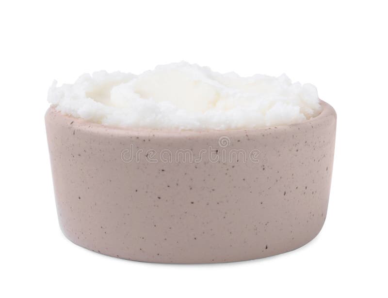 Delicious Pork Lard in Bowl Isolated on White Stock Photo Image of