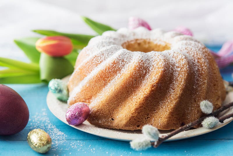 Delicious Pound Cake For Easter Stock Photo Image of