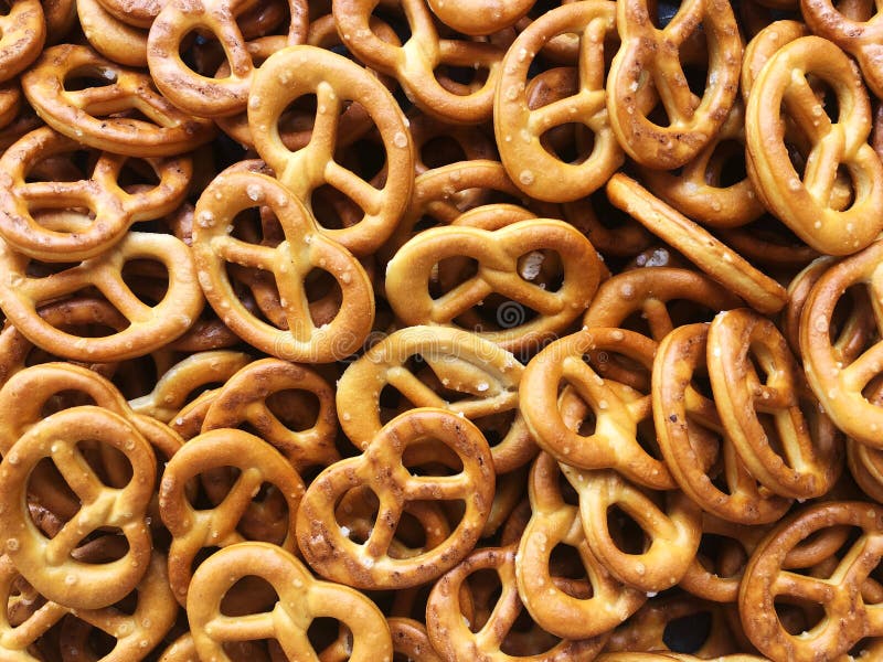 Delicious Pretzels As a Tasty Salty Snack Stock Image Image of salty