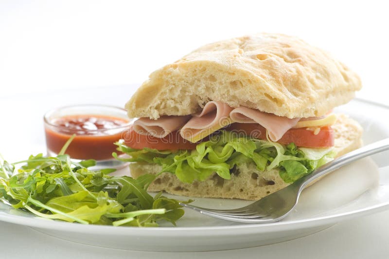 Delicious Sandwich Of Ham Cheese Lettuce Tomato Picture. Image 8443271