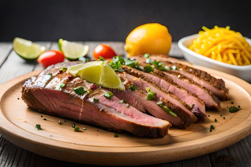Delicious and Savory Tequila Lime Flank Steak Stock Illustration
