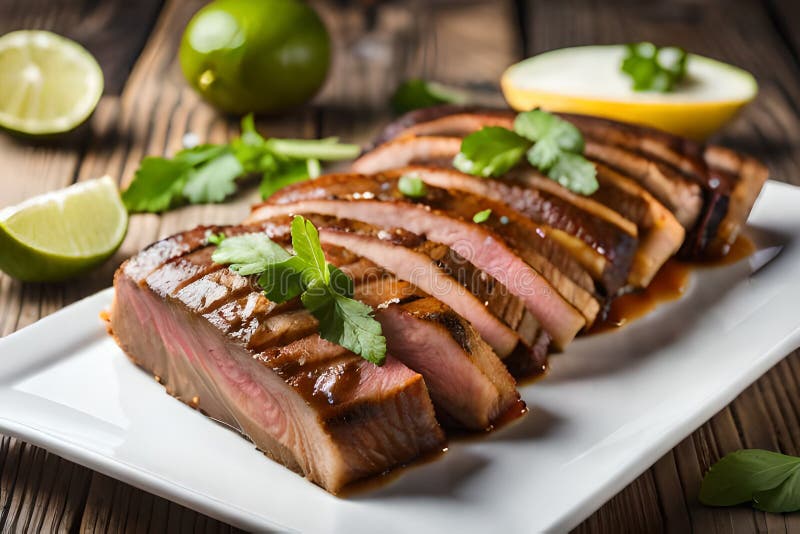 Delicious and Savory Tequila Lime Flank Steak Stock Illustration