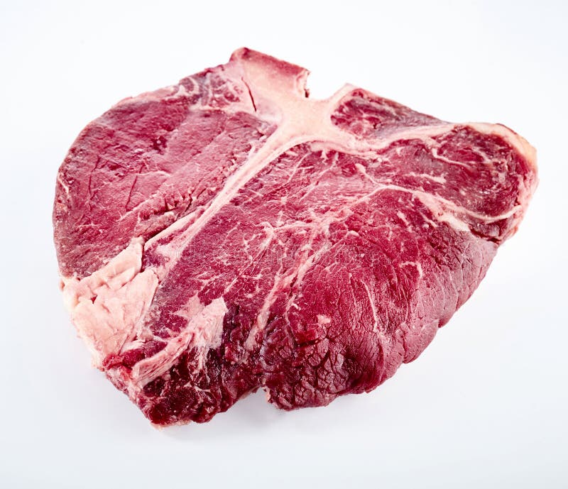 Delicious thick tender raw t-bone steak stock photography Delicious thick tender raw t-bone steak stock photography