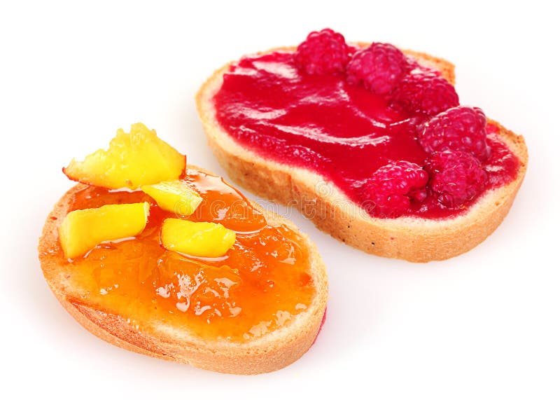 Delicious toast with jam stock image. Image of apricot 20377573