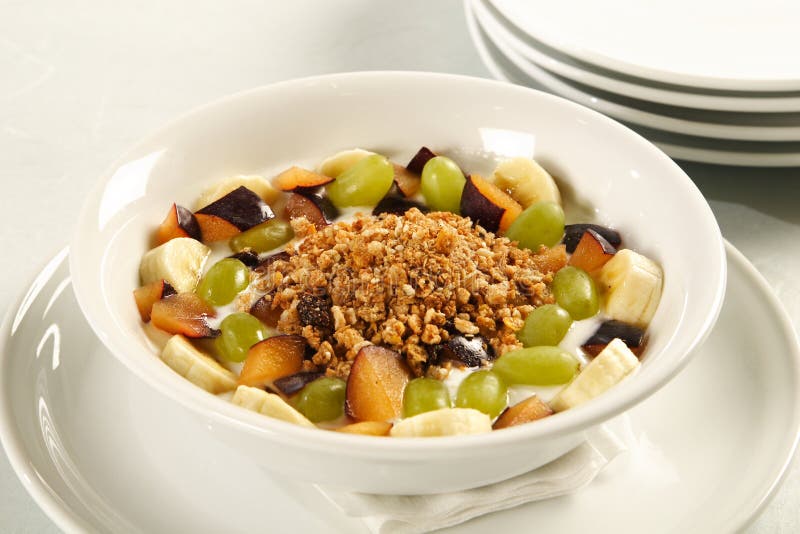 Delicous muesli stock photo. Image of restaurant, white 1517570