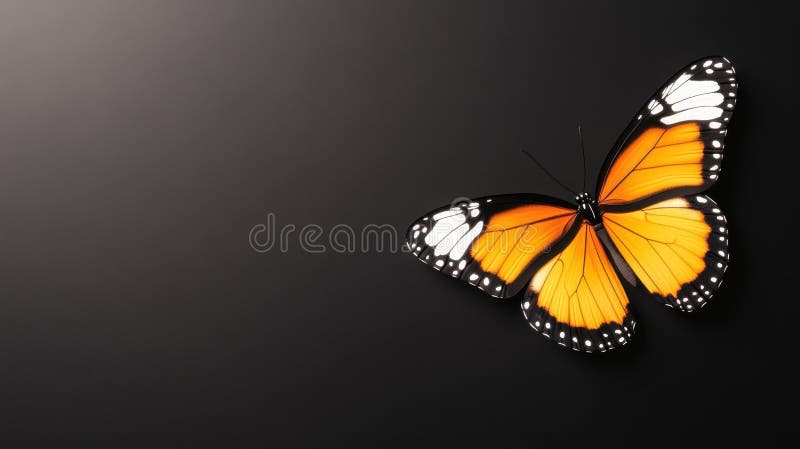 Delikat butterfly silhouette mot monokrom bakgrund royaltyfri illustrationer