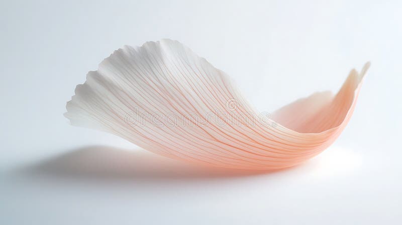 Delikat Coral Petal Dancing in Etheral White Light stock illustrationer