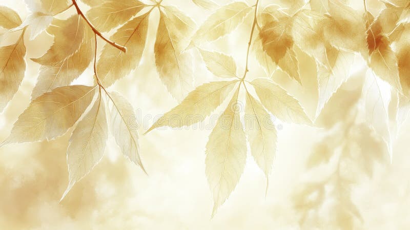 Delikate Herbstbelästigung Pastellfarben Hintergrund Wasserfarben Linie Lustschmuck stock abbildung