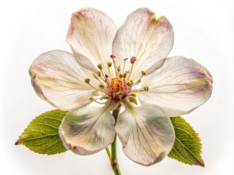 Delikatny blossom Apple Exquisious Dried Floral Art for Scrapbooking Floristry and Home Decor royalty ilustracja