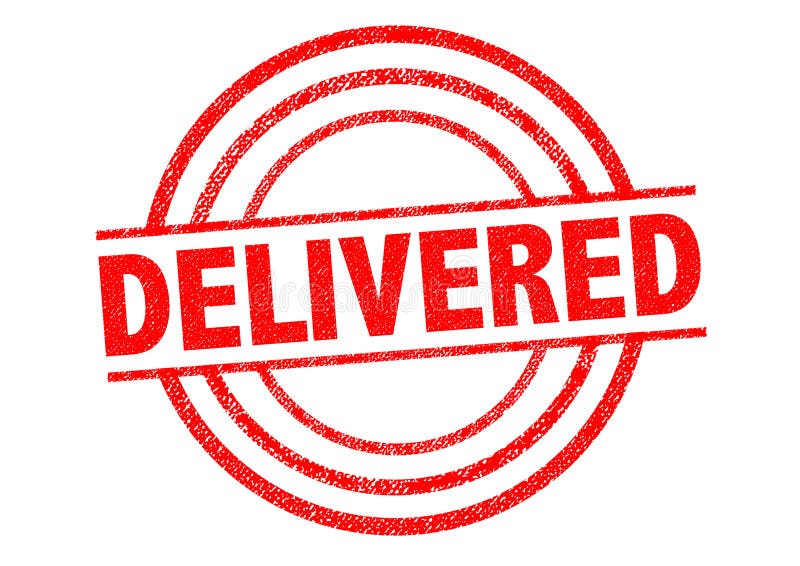 DELIVERED Rubber Stamp royalty free illustration