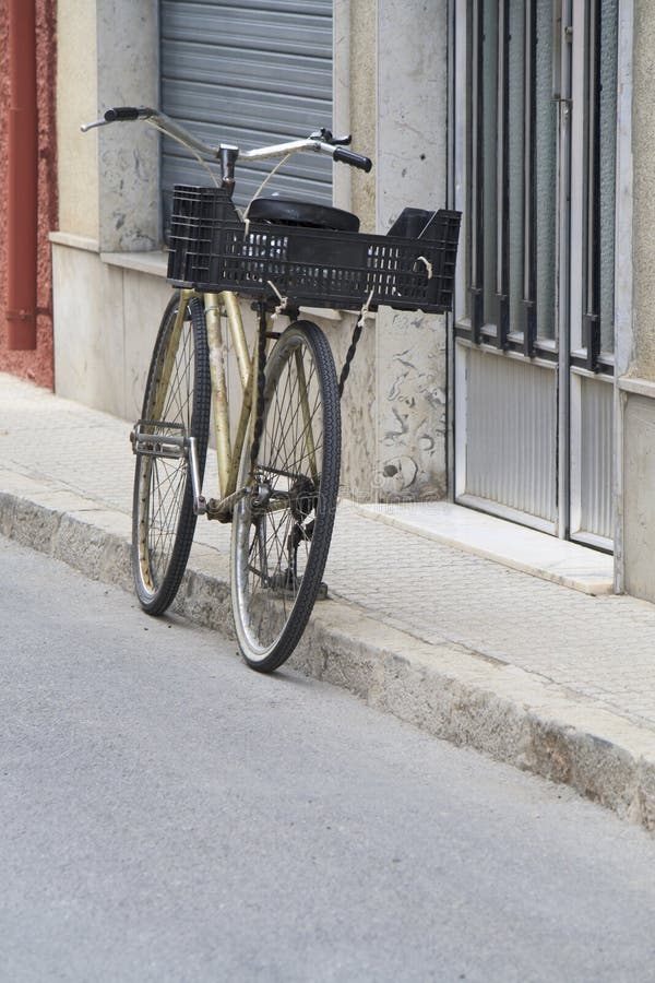 Delivery bicycle stock photo. Image of wheels, green 26556120