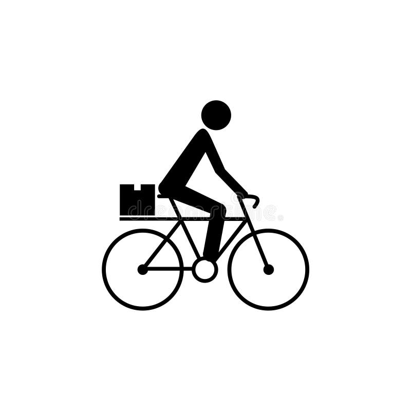 Delivery By Bike Icon, Logo, Sign Stock Illustration - Illustration of ...