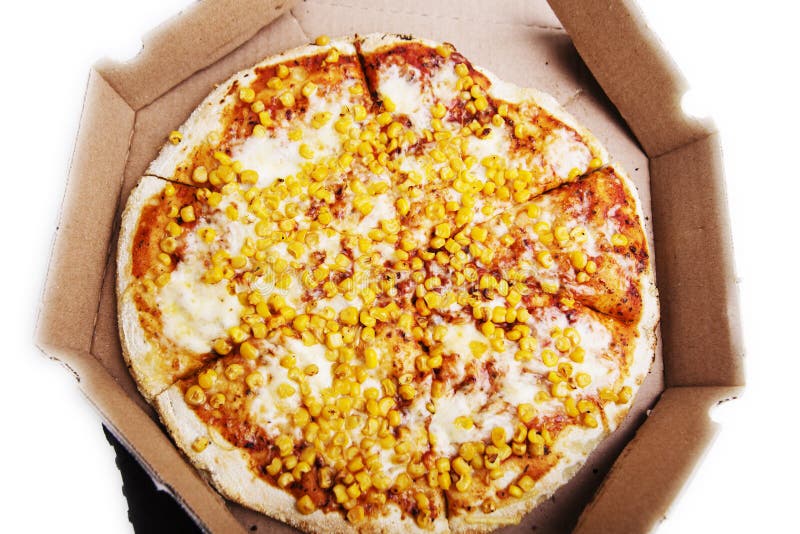 Delivery Box with Delicious Pizza. Pizza To Order Stock Photo Image