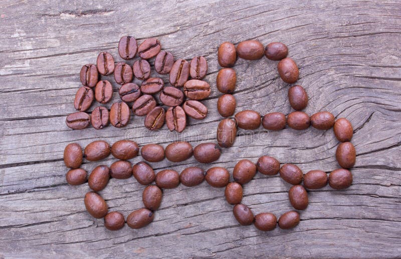 Delivery Car of Coffee Beans Stock Image Image of blank, shipment