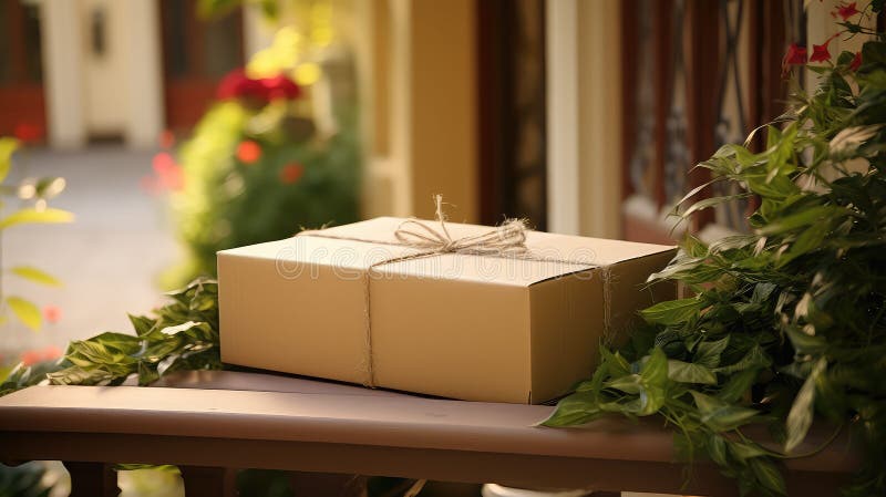 Delivery closed carton box vector illustration
