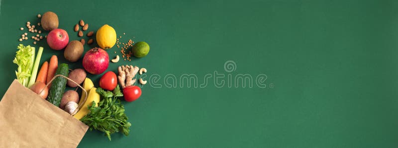 Delivery or Grocery Shopping Healthy Food Stock Photo - Image of dieting,  market: 178150218